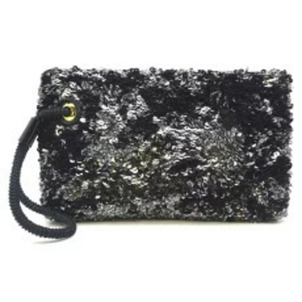 Louis Vuitton Monogram Bag Motard Pochette Rococo Clutch Black